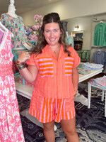 Emily McCarthy Emily McCarthy Scout short-Coral Pink Stripe