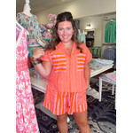 Emily McCarthy Emily McCarthy Luna top-Coral pink stripe