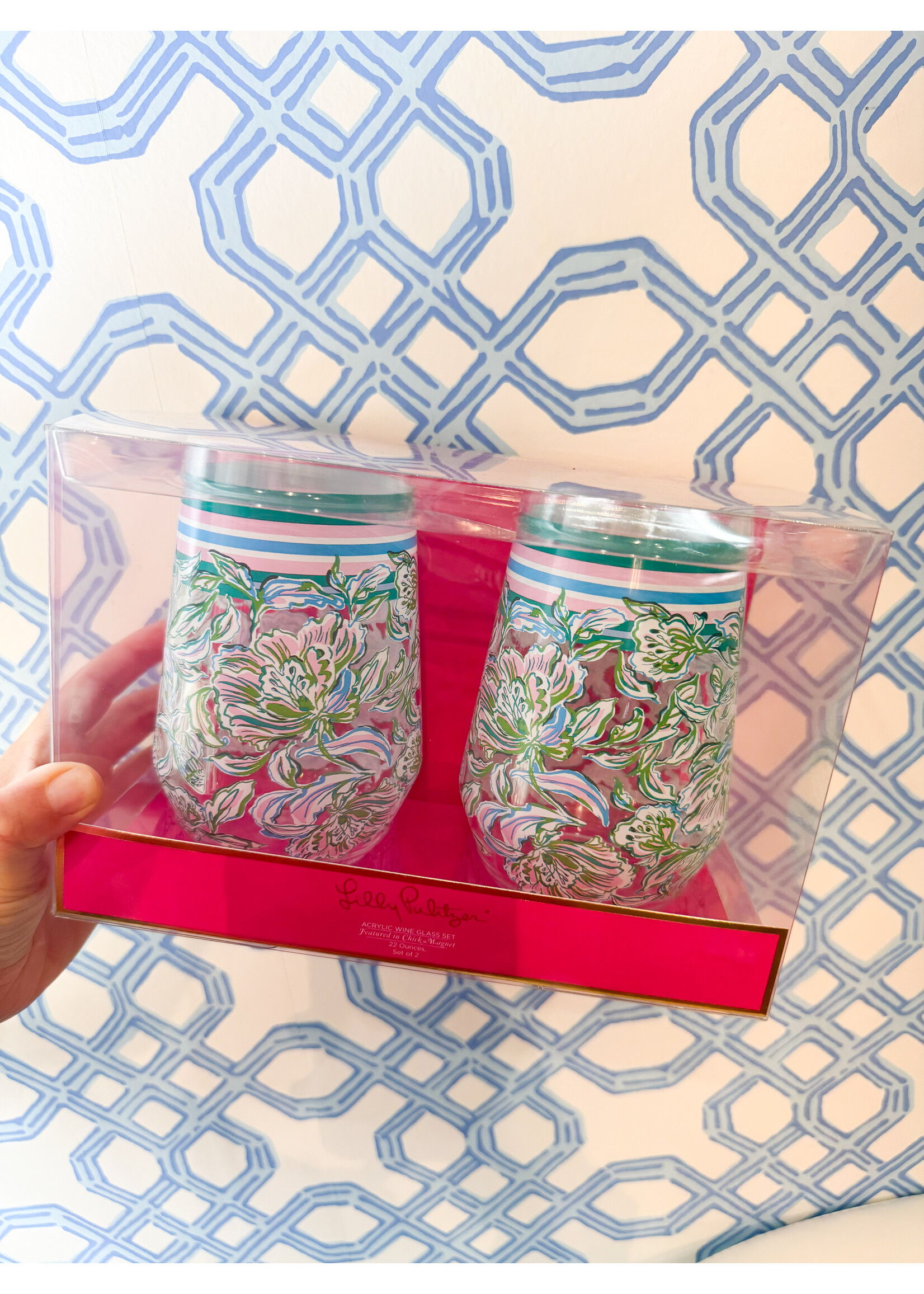 Lilly Pulitzer Lilly Pulitzer Wine glass- Acrylic