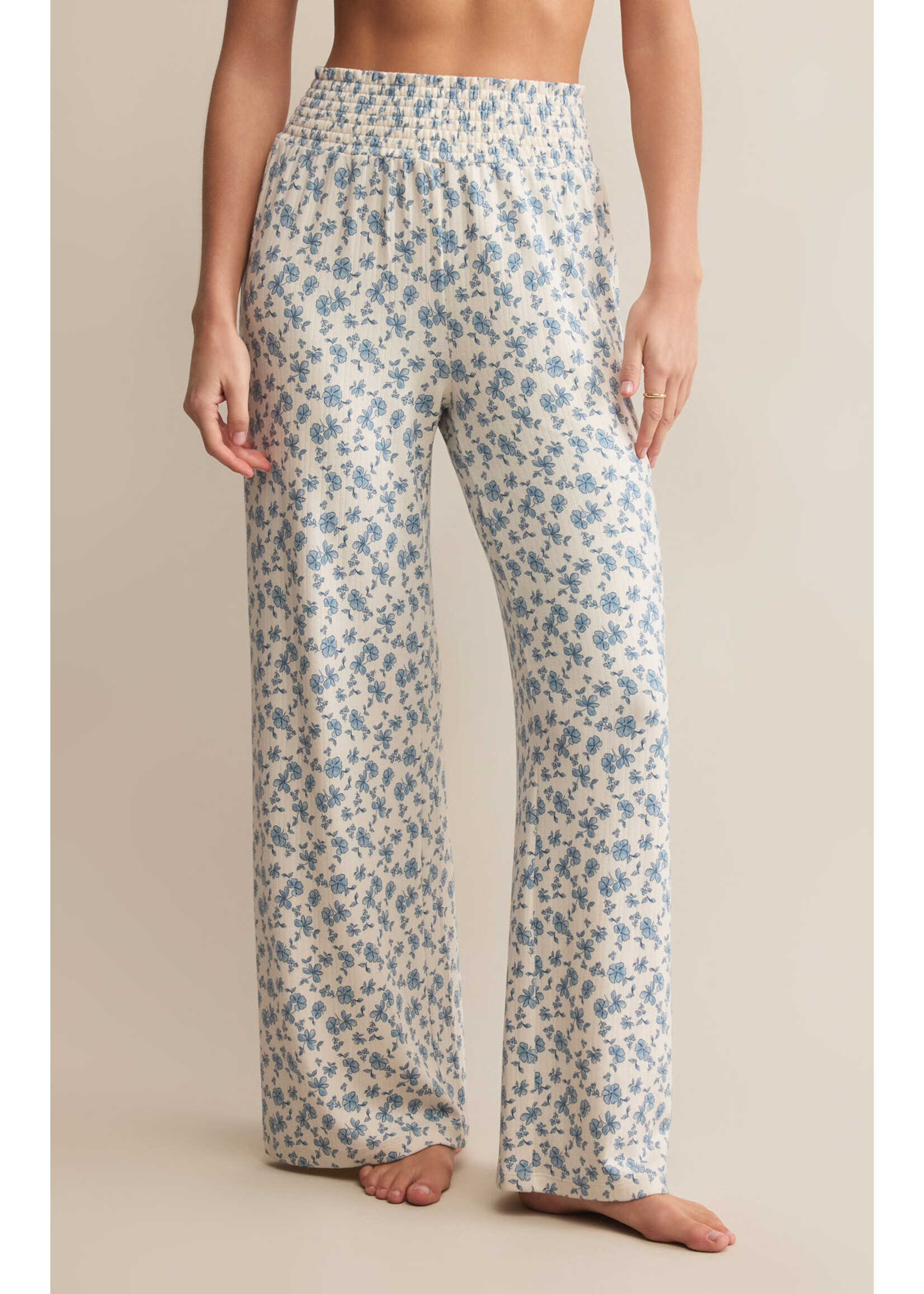 Sshopping Z Supply Dawn Smocked Ditsy Pant - Crystal - Oxford+Lee