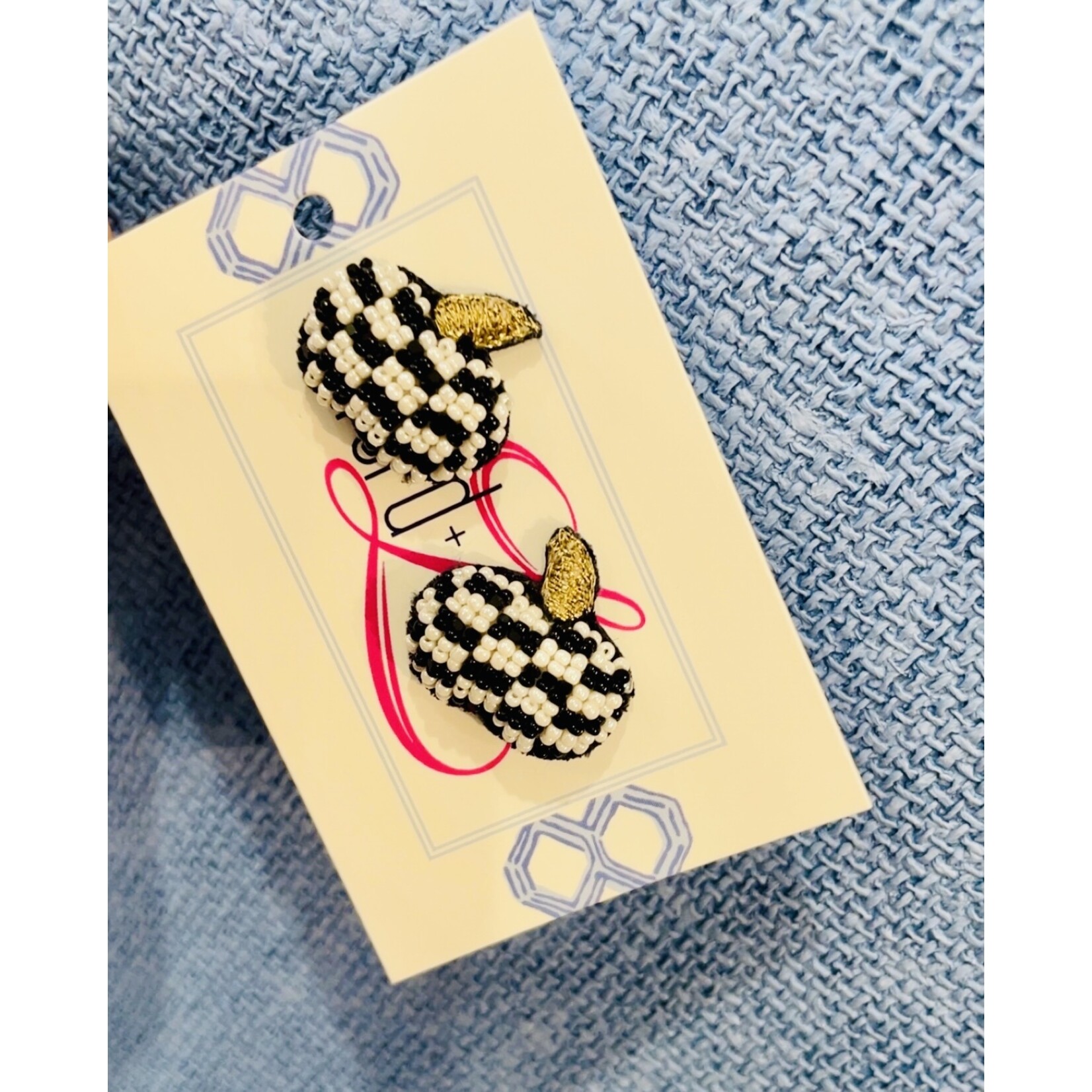 Faire Checkered mini pumpkins