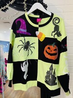 qos QOS Green + Black Checkered Halloween Icon