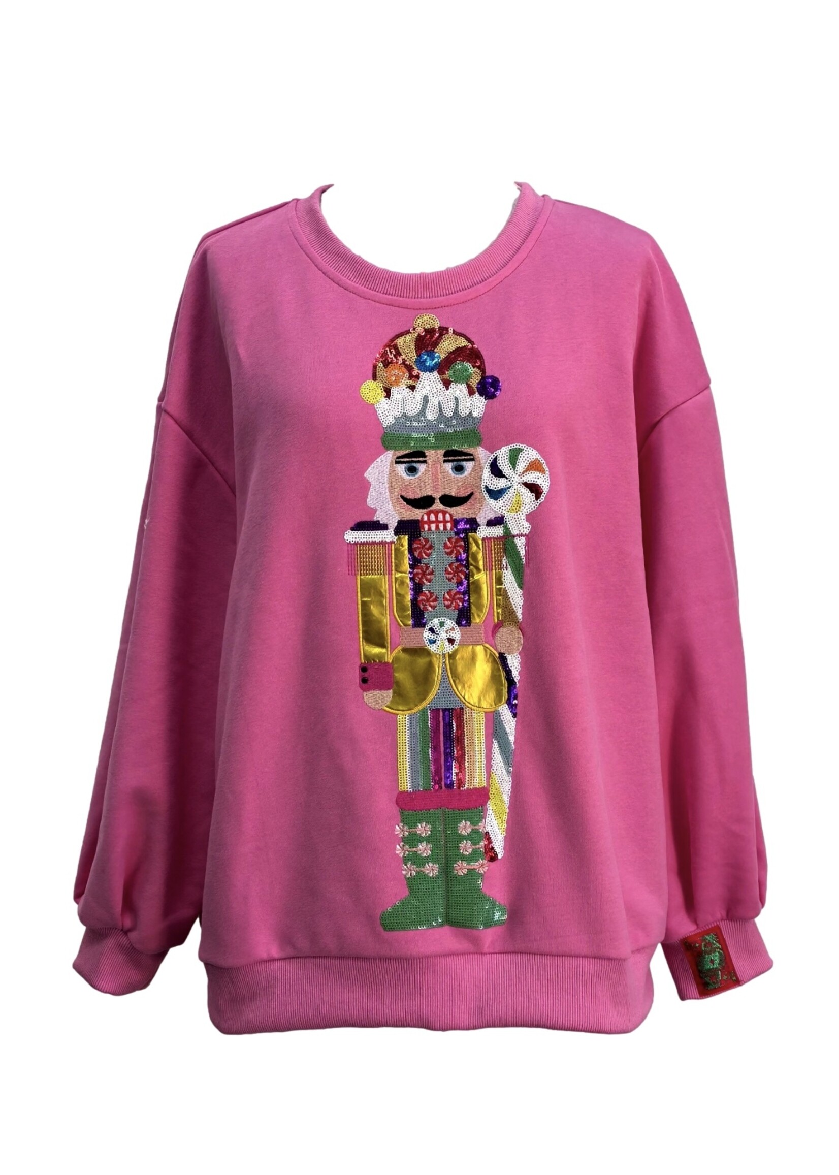 qos QOS Pink Candyland Nutcracker Sweatshirt