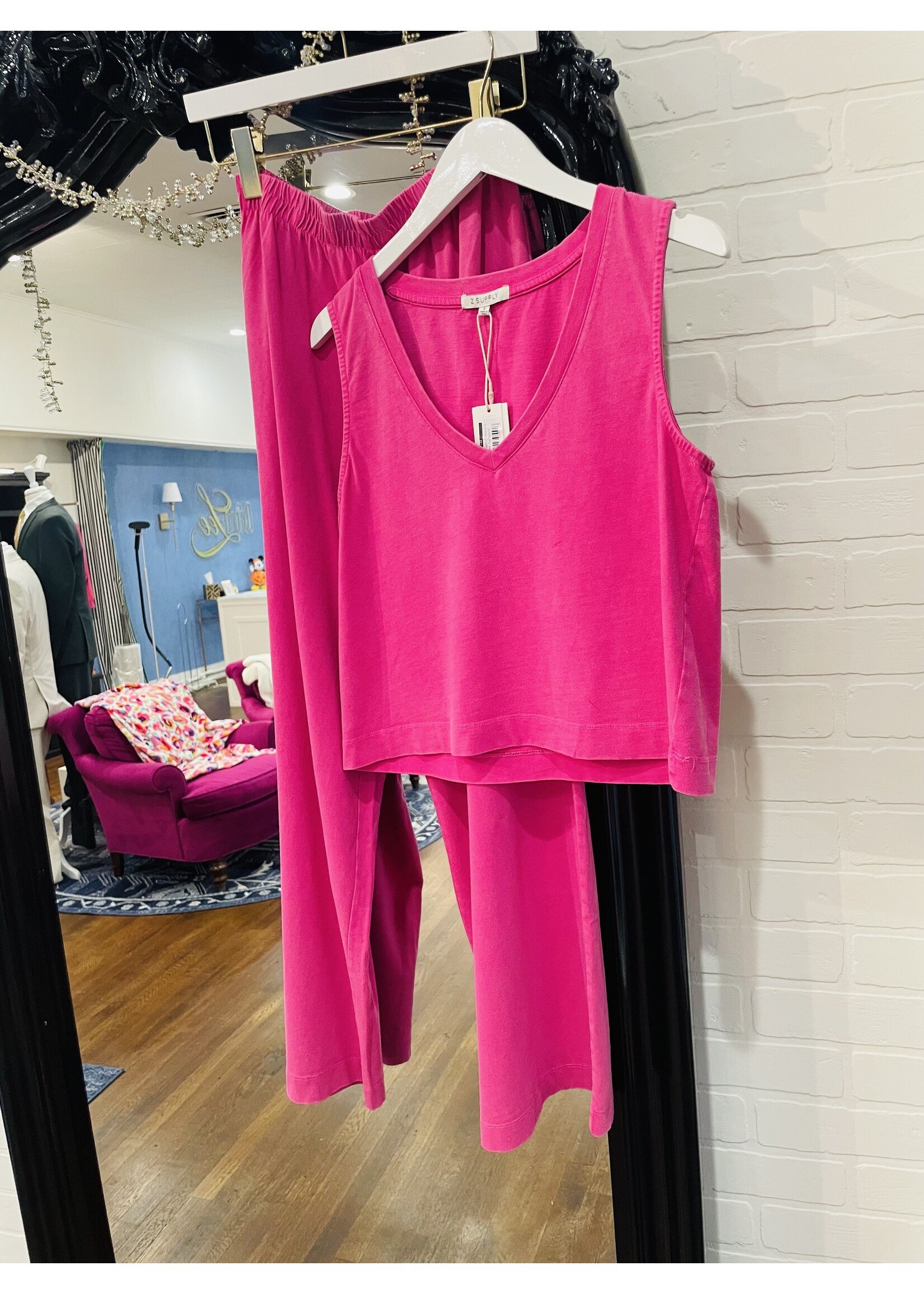 Z Supply Z Supply- Sloane V-Neck Top Island pink
