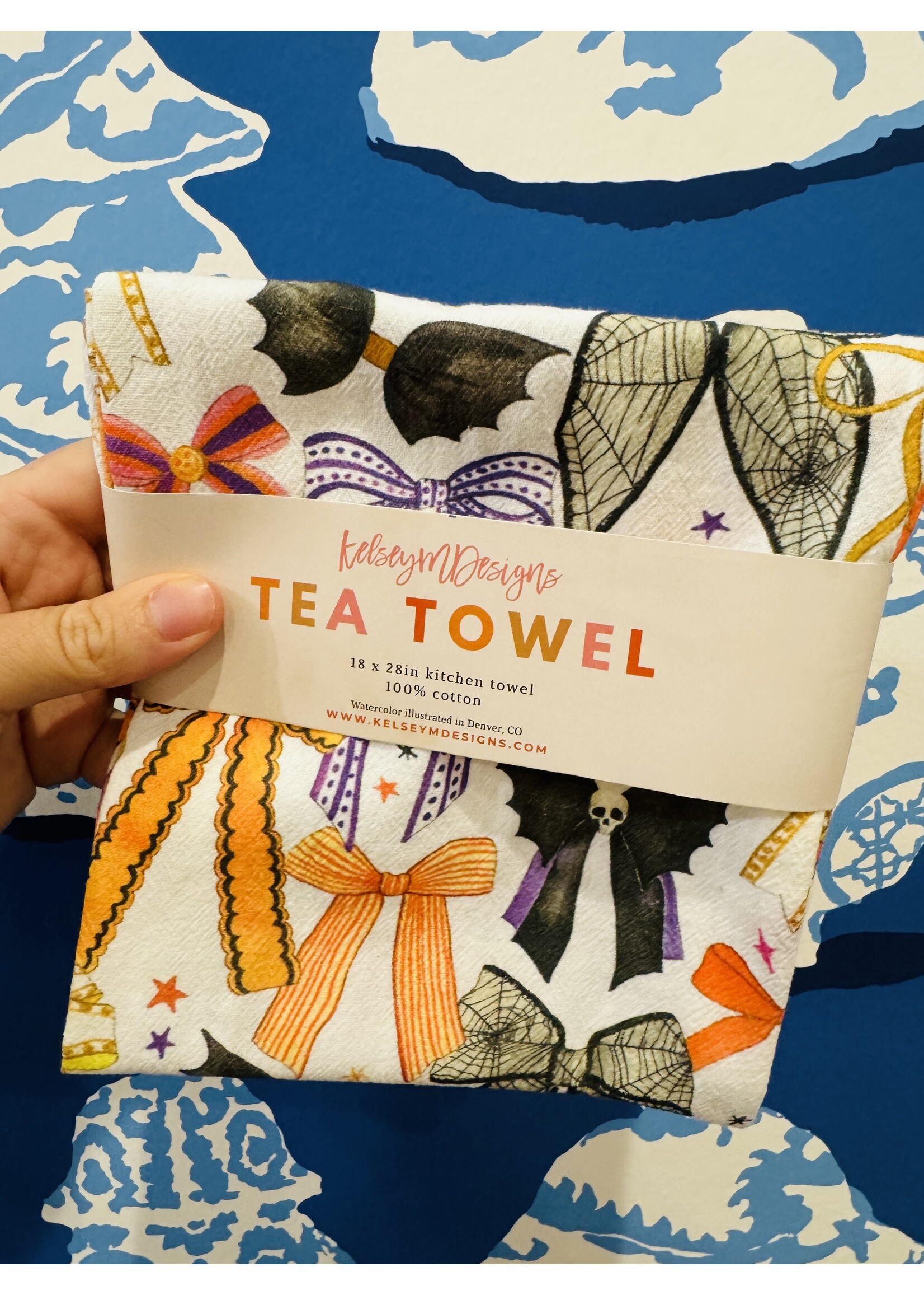 Halloween Bows - Spooky Cute Bow Tea Towel