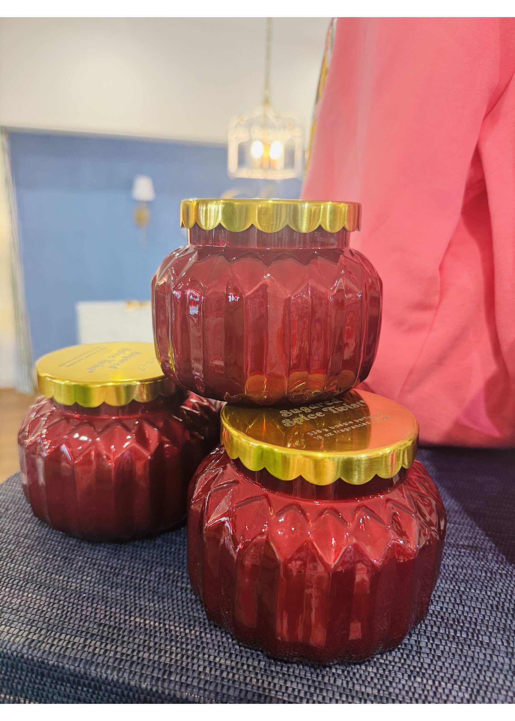 CAPRI BLUE Royal Gem Signature  Candle {19oz} Sugar Spiced Twist