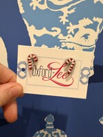 Christmas Candy Cane Studs
