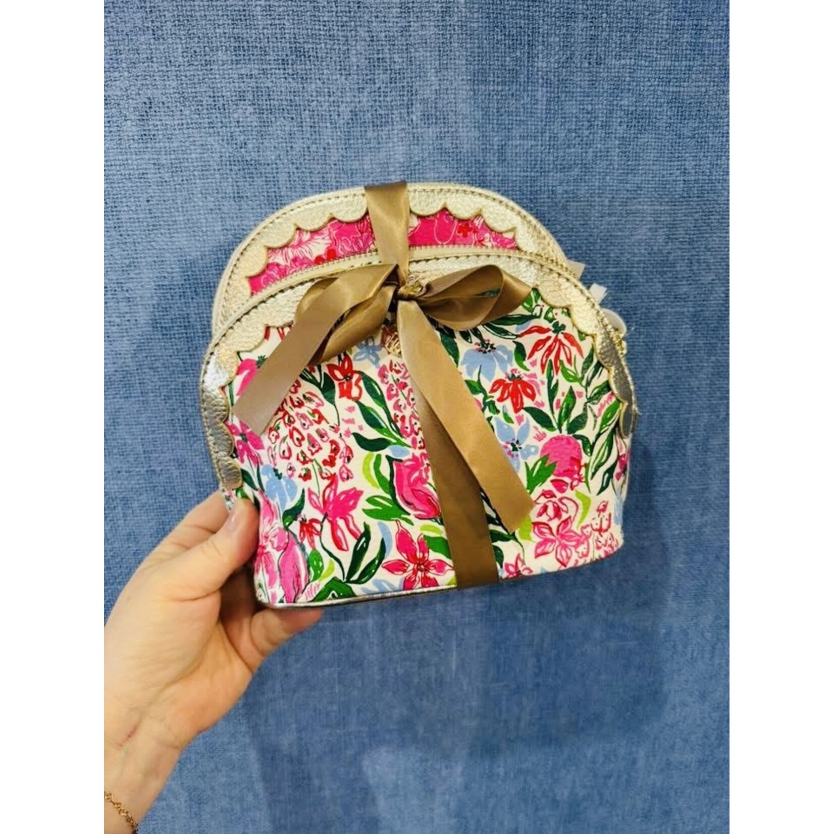 Lilly Pulitzer Lilly Pulitzer Scallop Pouch Set - Glowing Gardens / Feeling Poppy