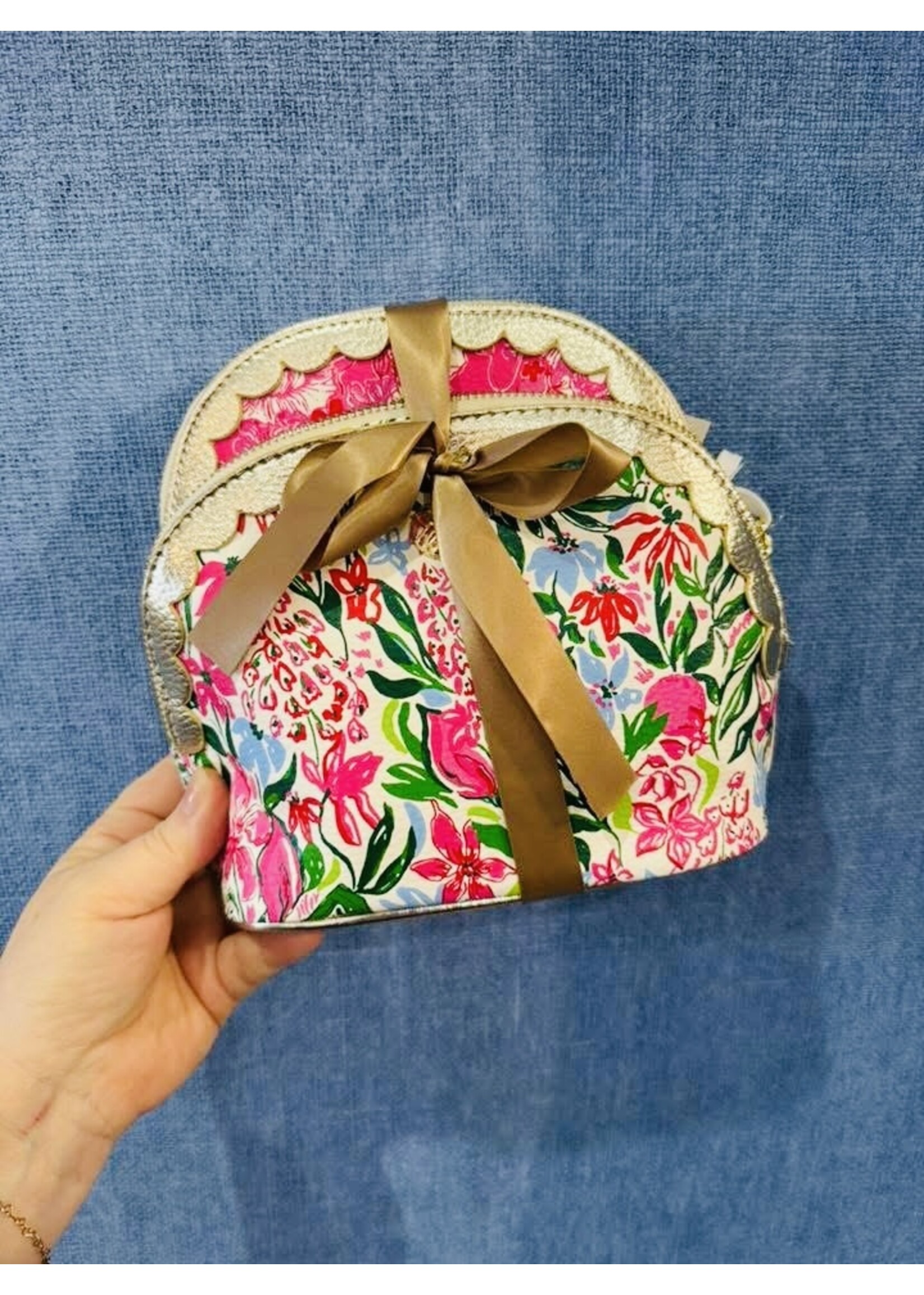 Lilly Pulitzer Lilly Pulitzer Scallop Pouch Set - Glowing Gardens / Feeling Poppy