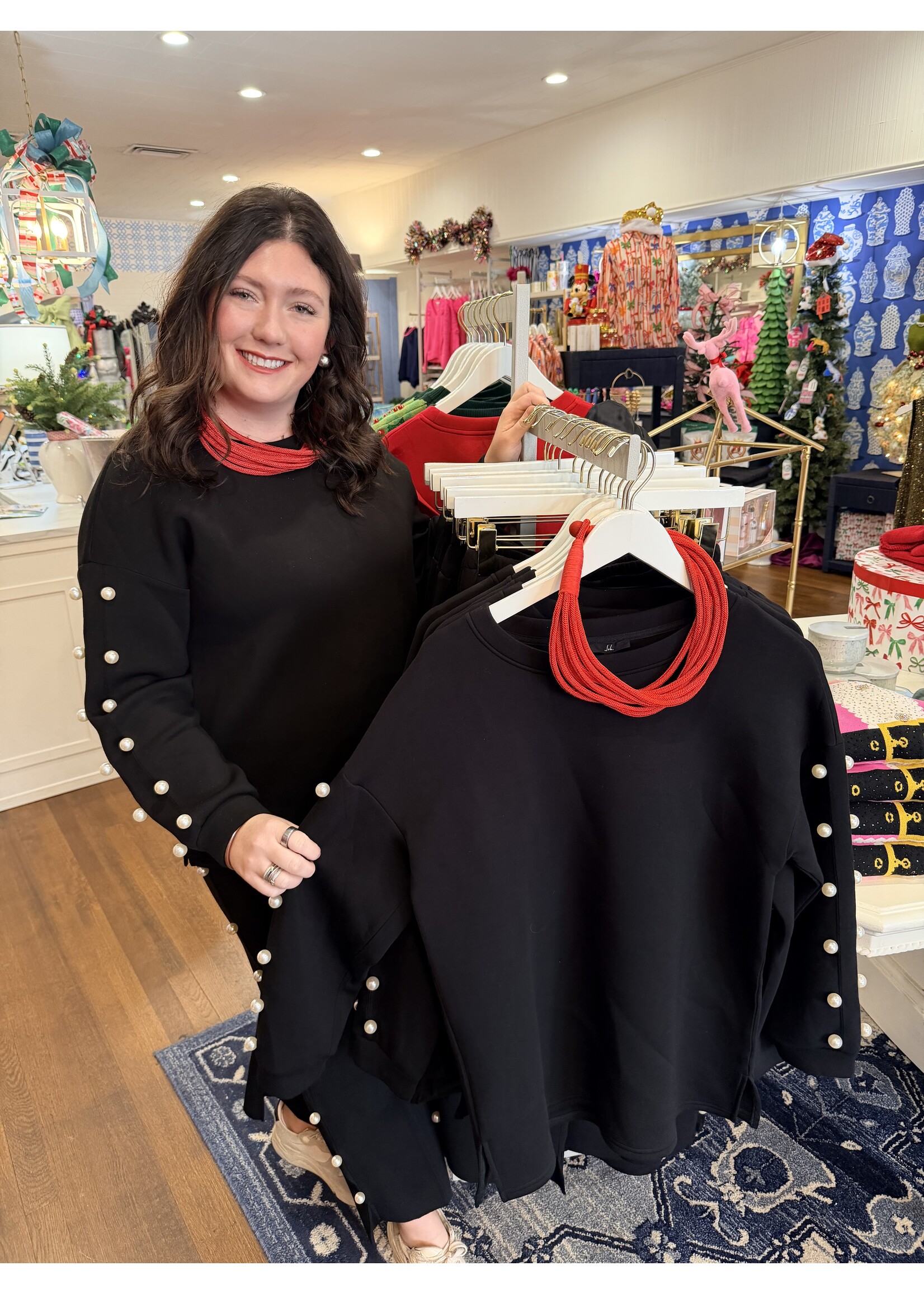 Katri French Scuba Pearl Top