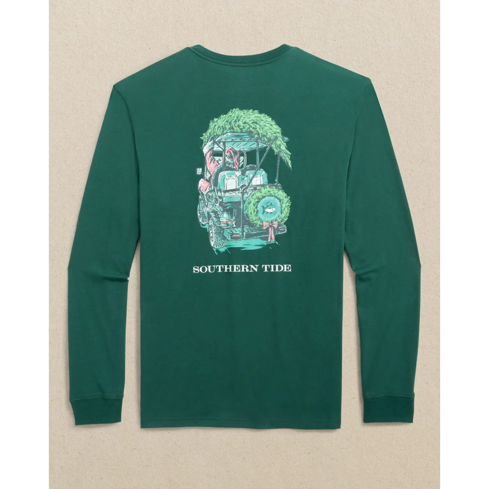 Southern Tide Southern Tide LS ST Santa Club Car Tee