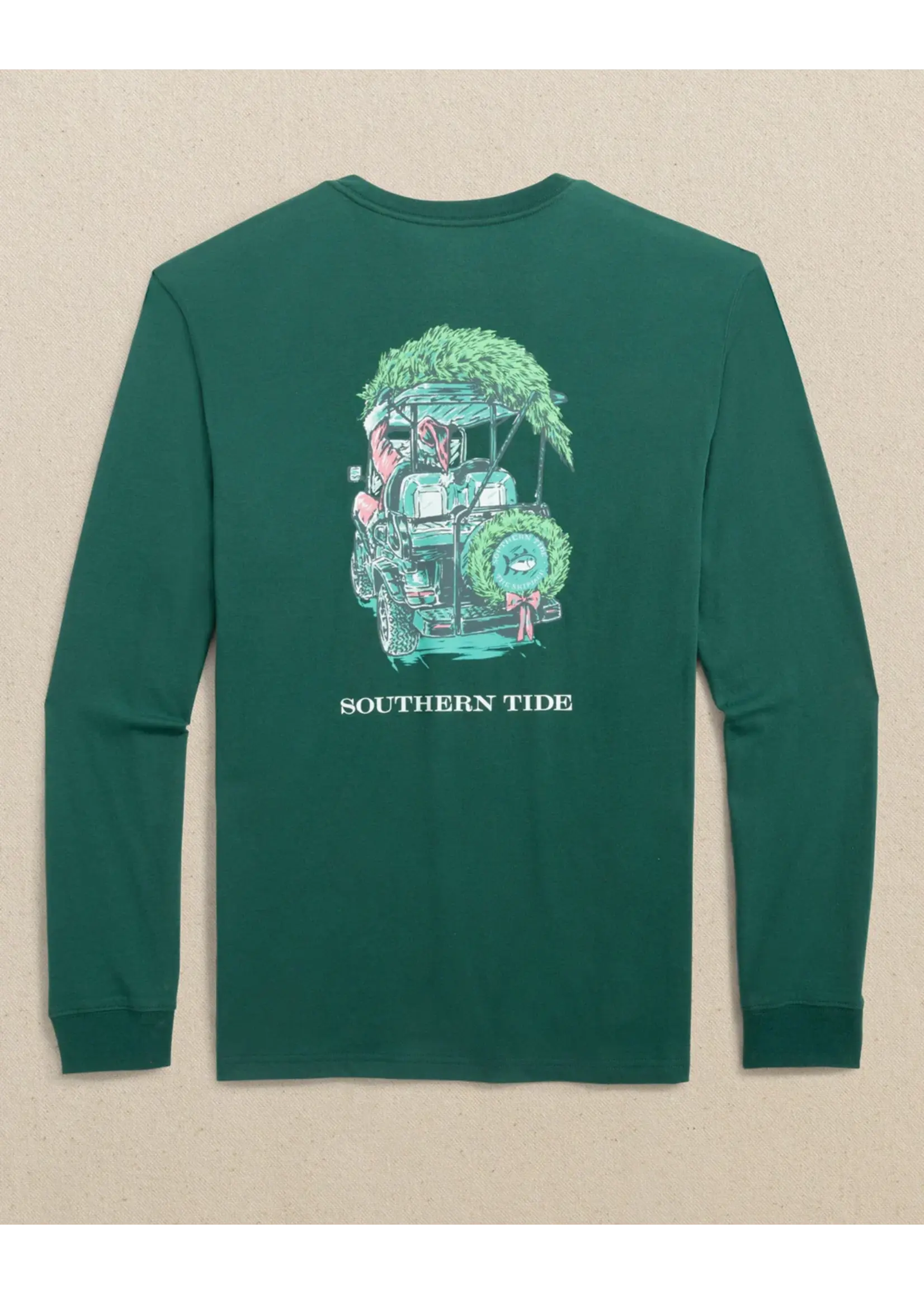 Southern Tide Southern Tide LS ST Santa Club Car Tee