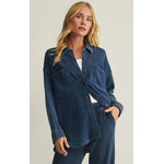 Z Supply Z Supply All Day Knit Denim Jacket - Indigo