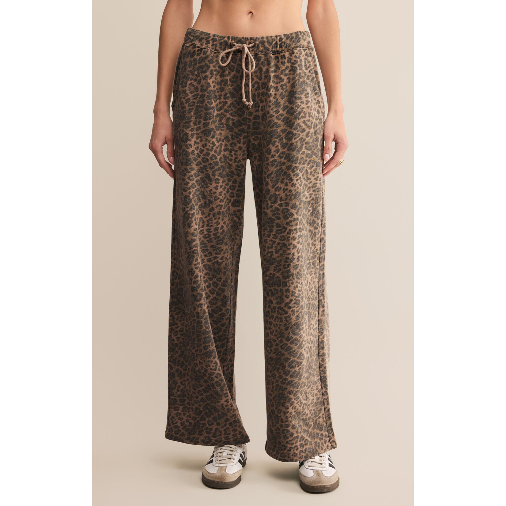 Z Supply Z Supply Hunter Leopard Knit Pant - Dessert Tan