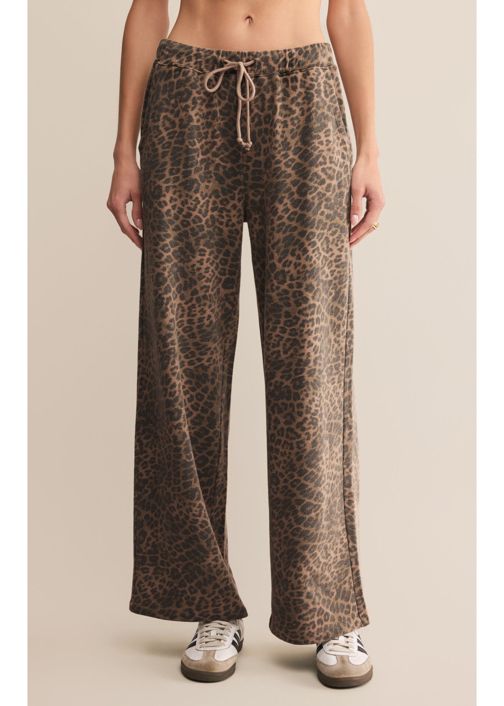 Z Supply Z Supply Hunter Leopard Knit Pant - Dessert Tan