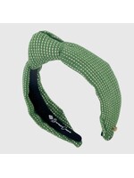 Brianna Cannon Solid Tweed + Gold Headband - Green