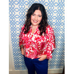 Lilly Pulitzer Lilly Pulitzer Japhia Long Sleeve Top - Spicy Socialite