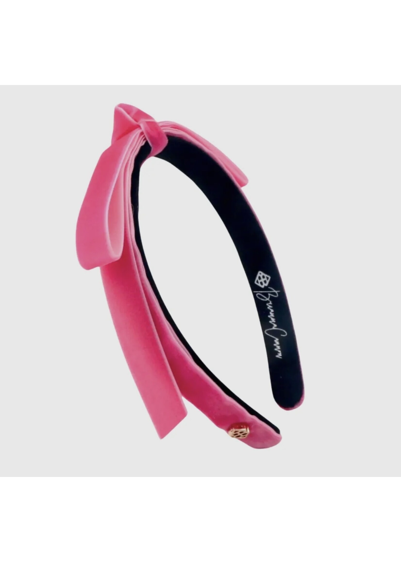 Brianna Cannon Thin Hot Pink Ribbon Bow Headband