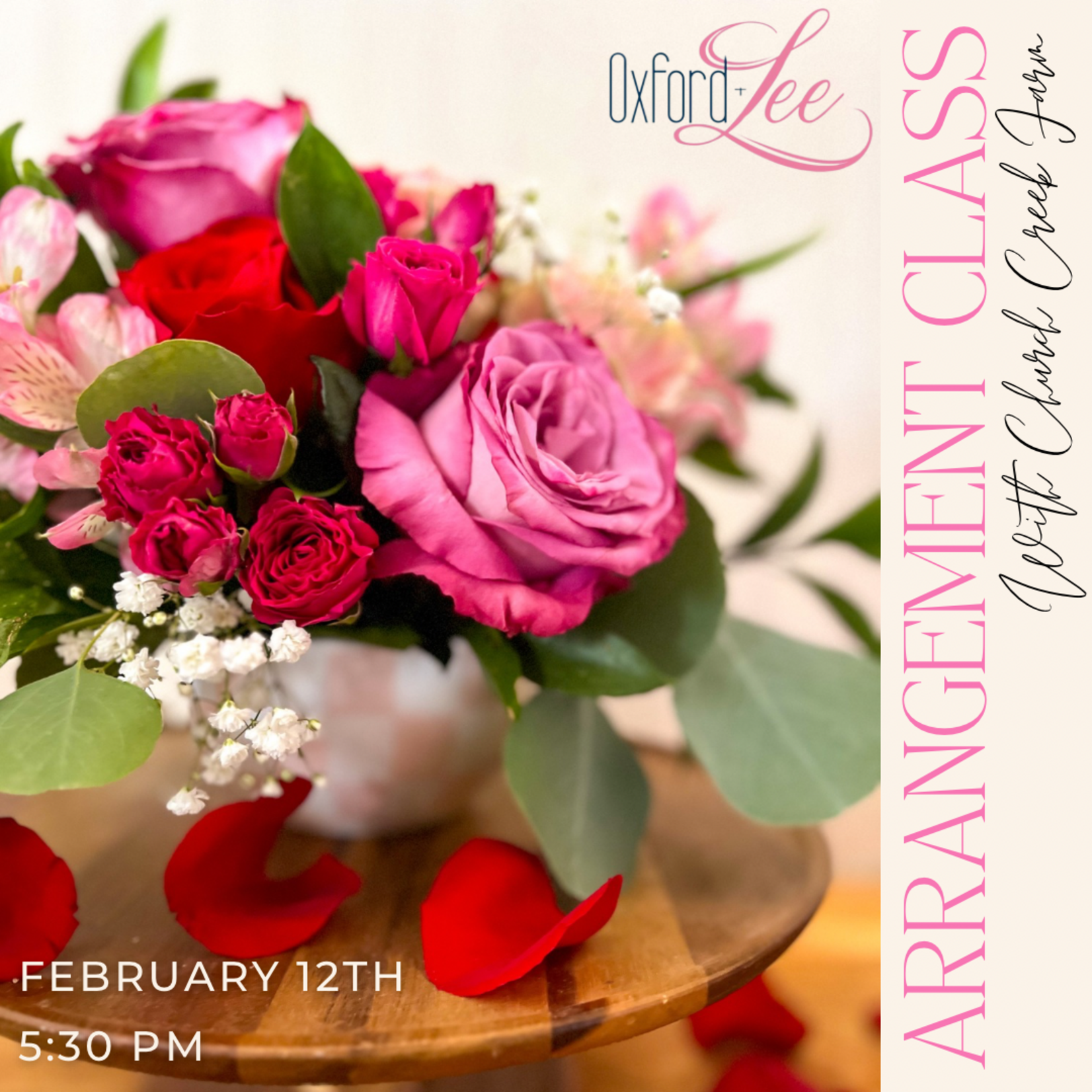 Galentine’s Arrangement Class with Church Creek