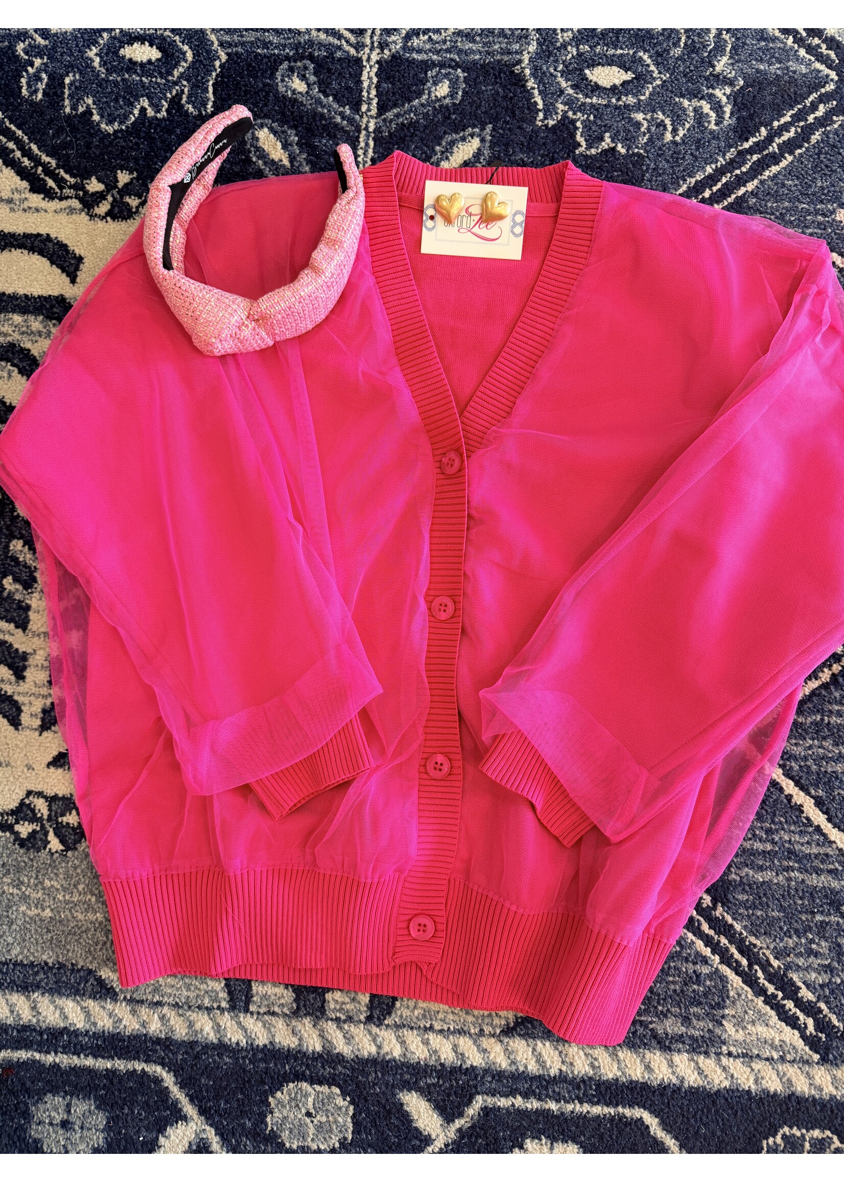 joh Steven Cardigan - Hot Pink