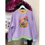 qos QOS Lavender Easter Egg + Flower Basket