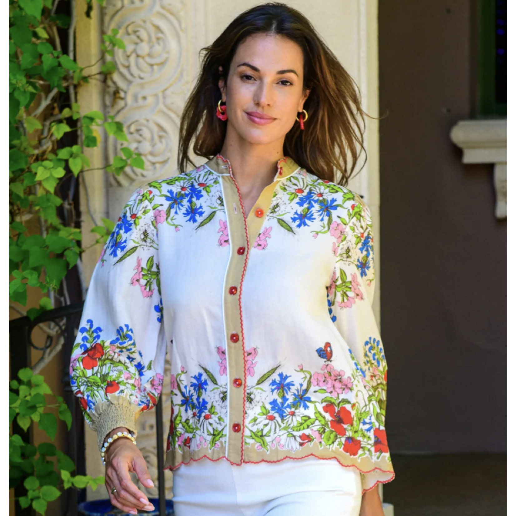 Elizabeth James Elizabeth James Emily Top - Butterfly Garden