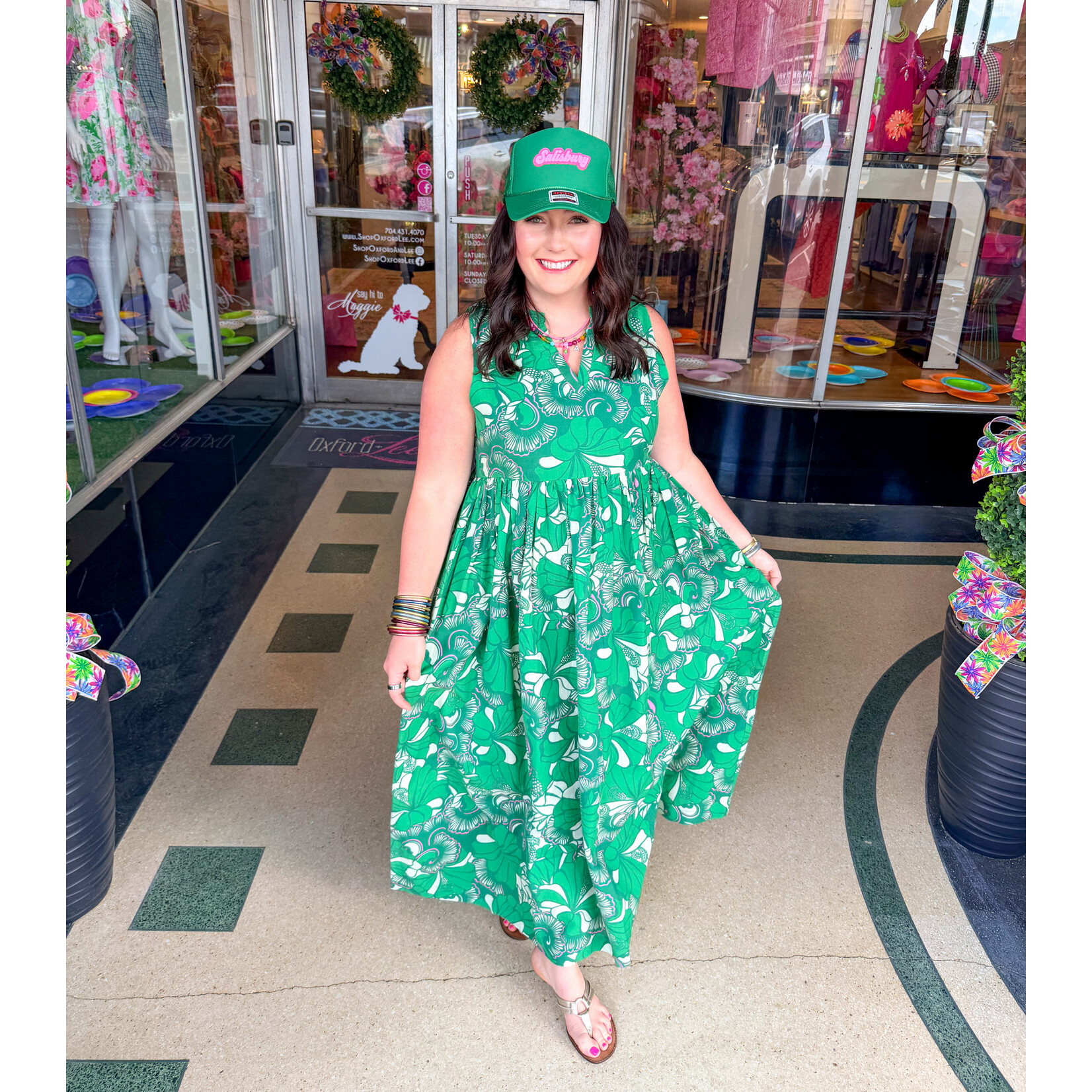 Britton Court Briton Court Jenny Linen Maxi - Emerald