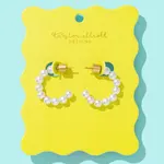 Olivia Pearl Hoop Earrings