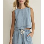 Z Supply Z Supply Sun Seeker Denim Tank - Coastal Water