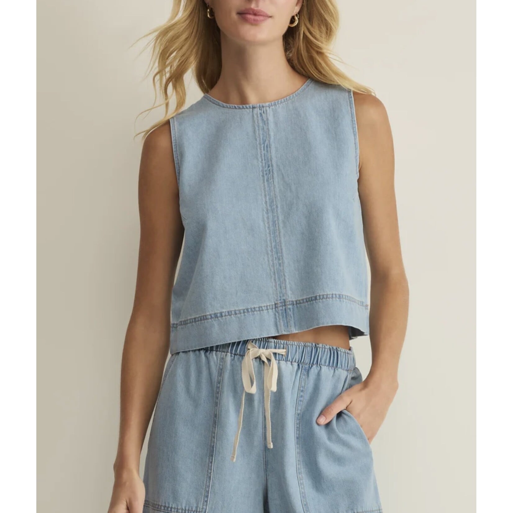 Z Supply Z Supply Sun Seeker Denim Tank - Coastal Water