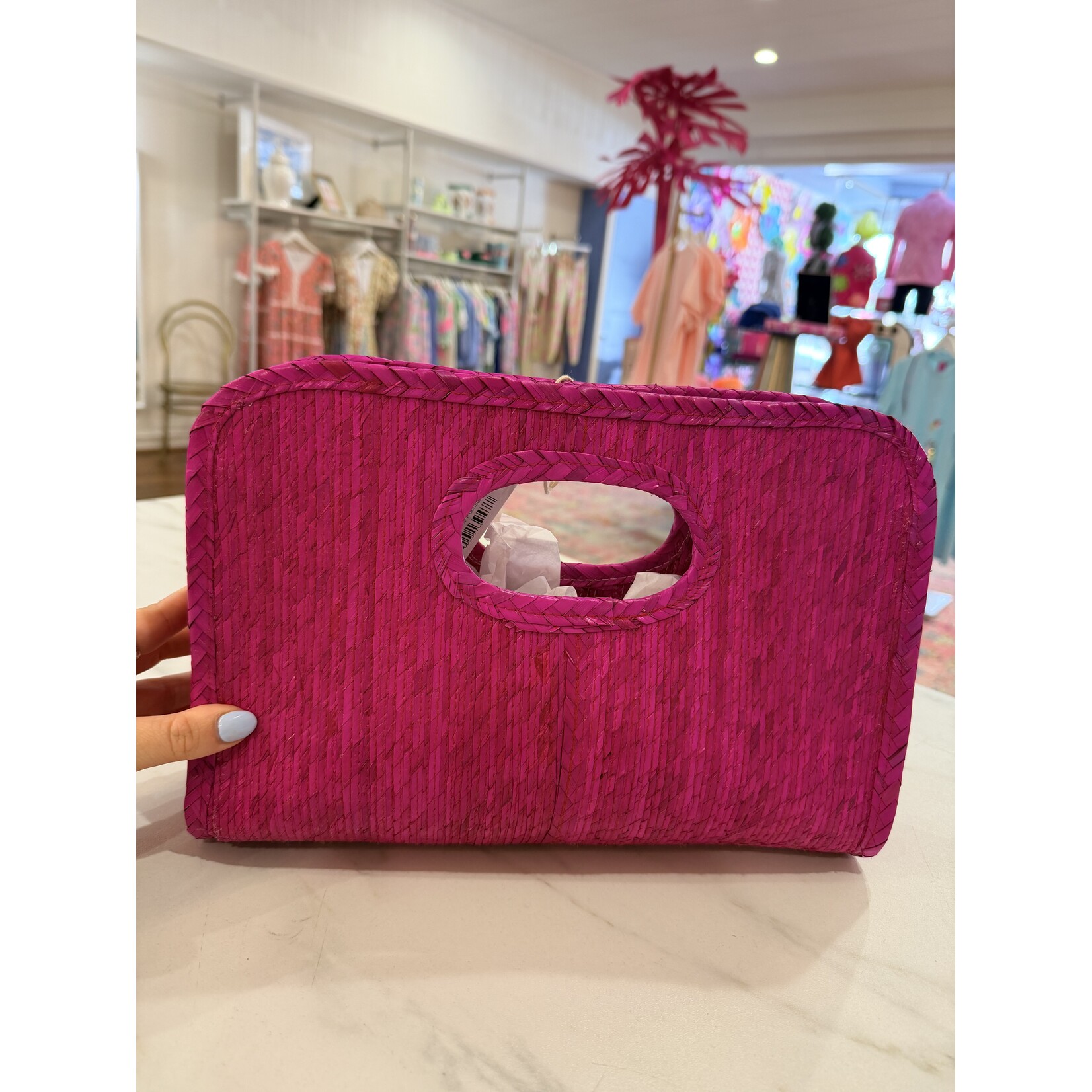 Mini Square Tote - Fuchsia