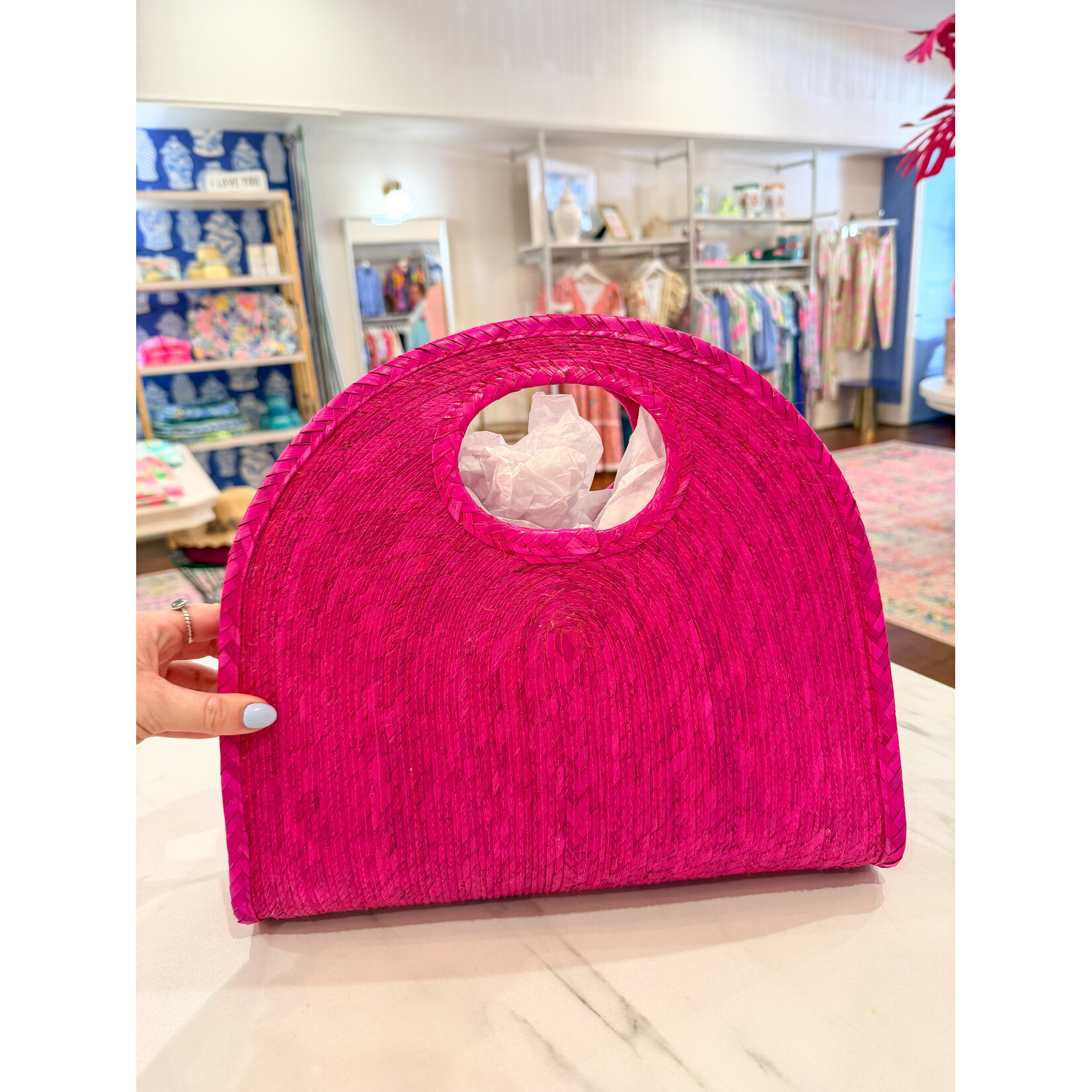 Capri Handheld Tote - Fuchsia