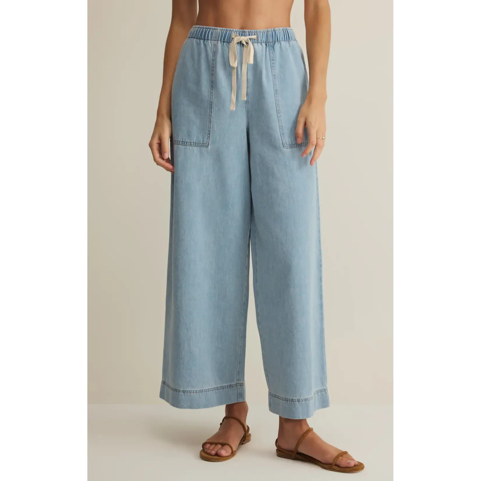 Z Supply Z Supply Daycation Denim Utility Pant- Coastal Water
