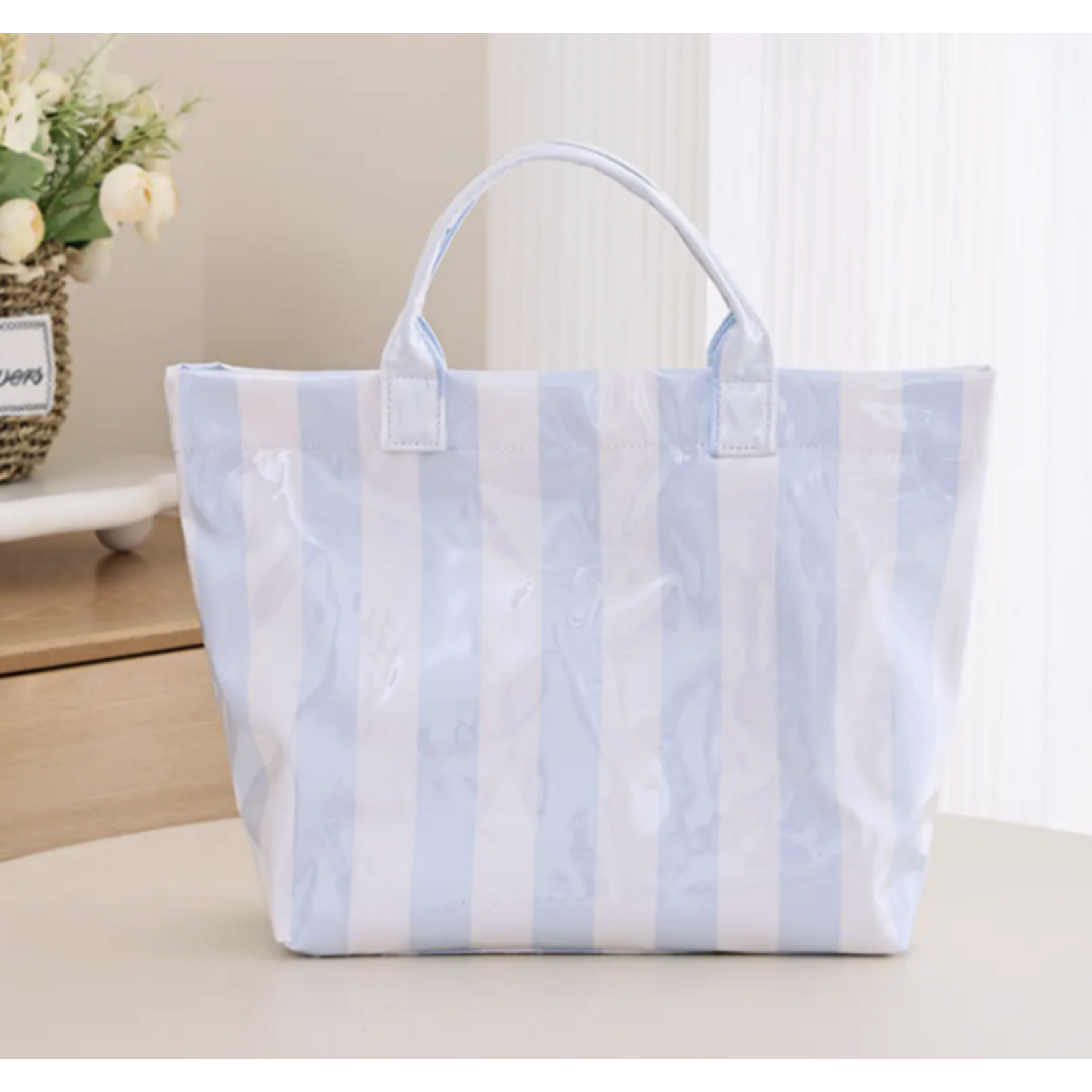 Waterproof Tote Bag - Seaside Stripe