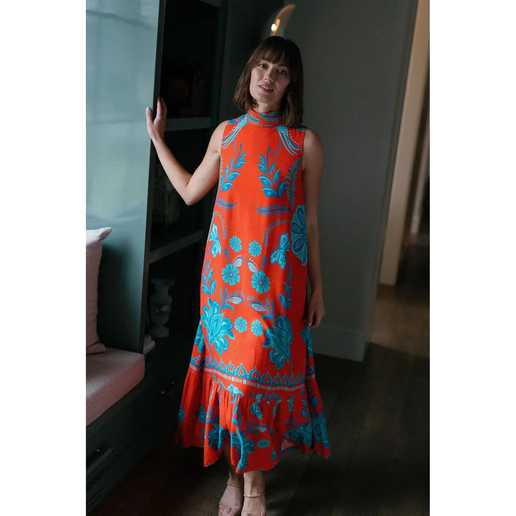 Britton Court Briton Court Charlie Maxi Dress- Strawberry Waves