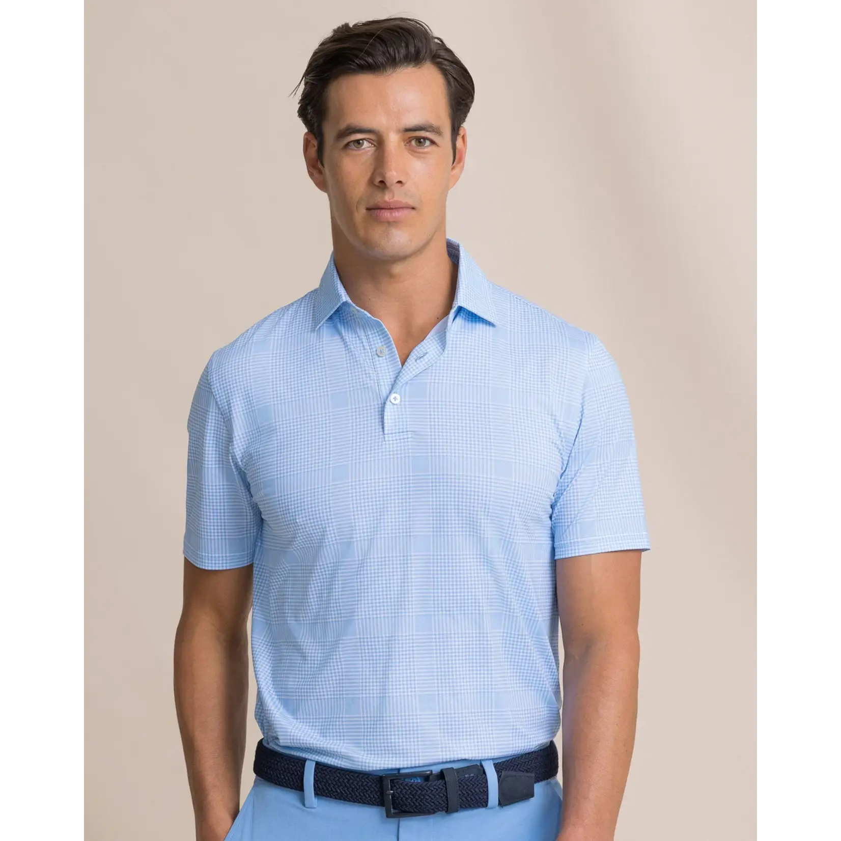 Southern Tide Southern Tides Driver Coral Key Plaid Polo- Gulf Shore