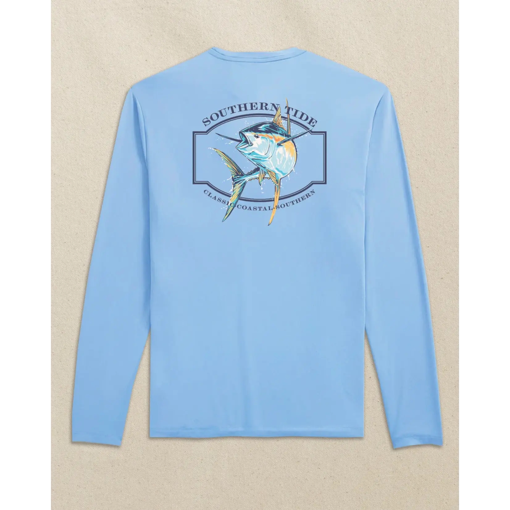 Southern Tide Southern Tides Yellowfin Frame Perf Tee- Ocean Channel