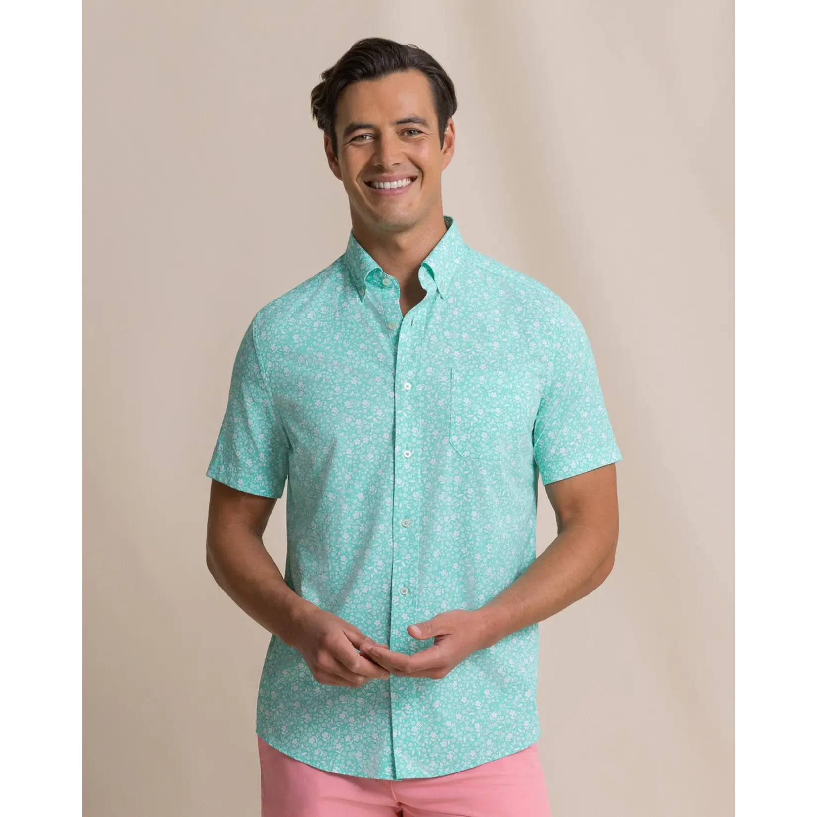 Southern Tide Southern Tides CB Garden Blooms Sportshirt- Florida Keys