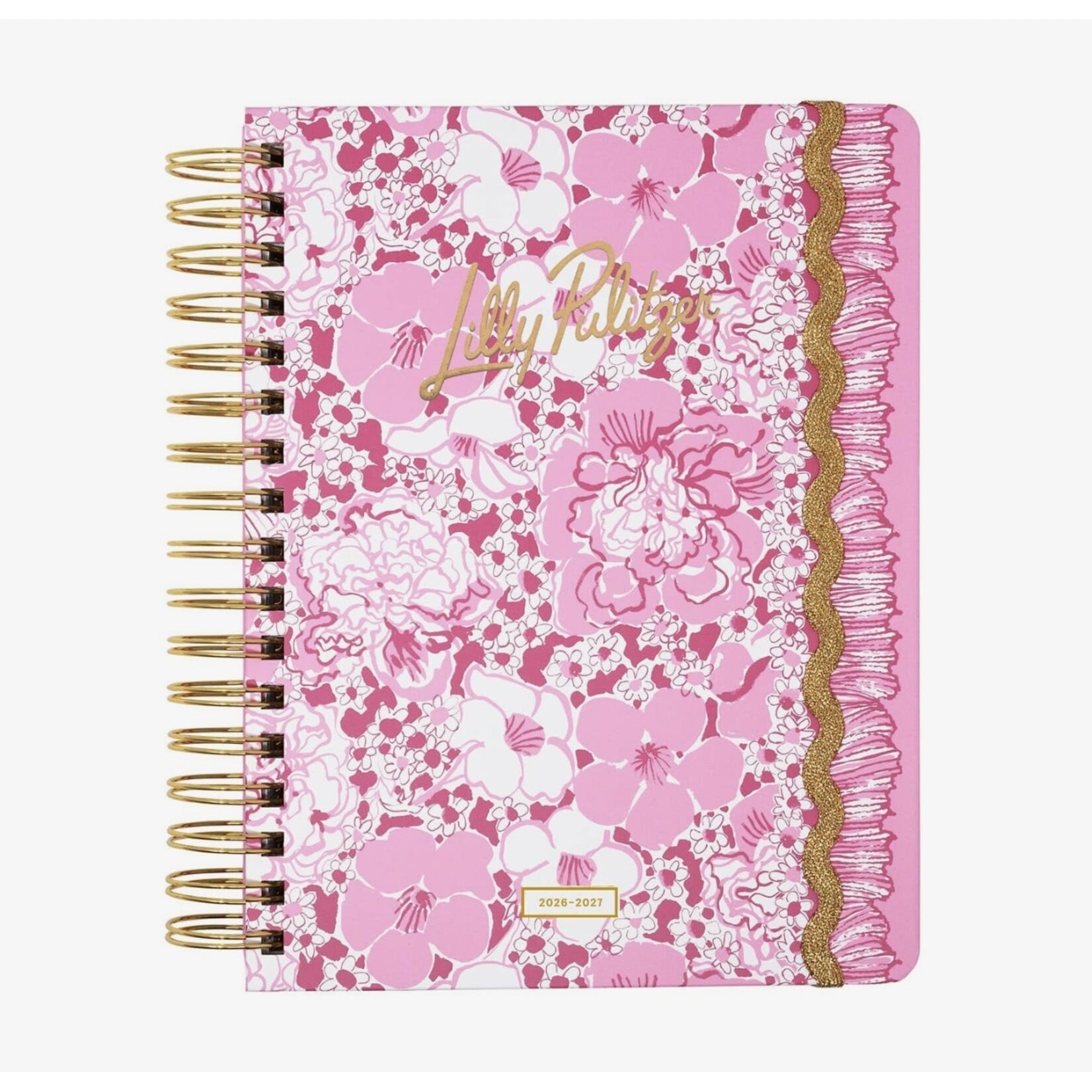 Lilly Pulitzer Large 17 Month Agenda - Conch Shell Pink Burst of Joy