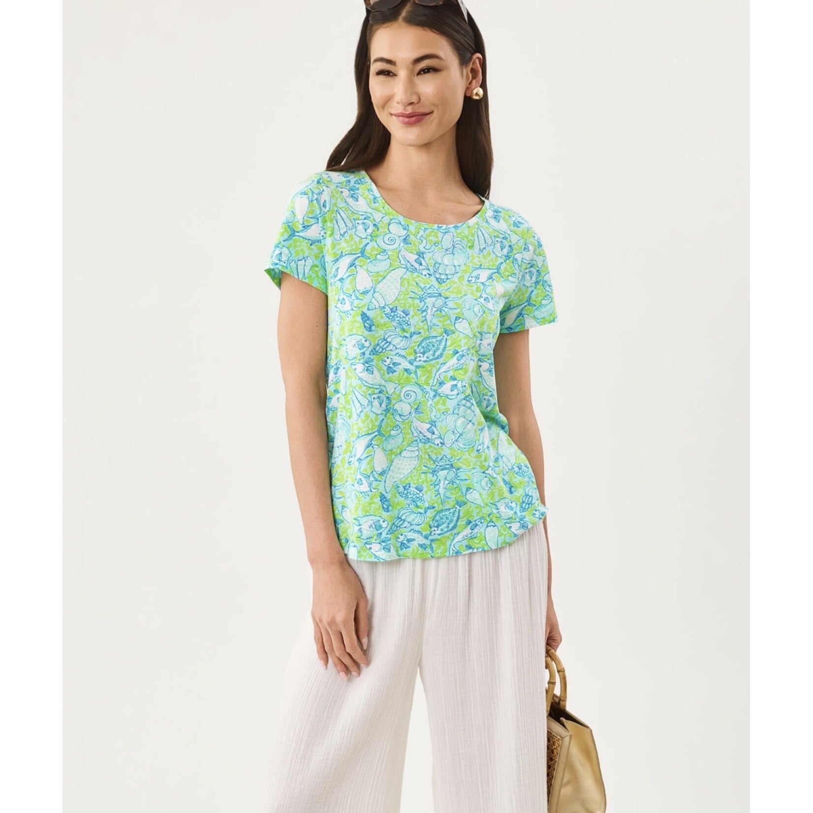 Lilly Pulitzer Lilly Pulitzer Etta Scoop Neck - Day Dream Blue Throw Me A Line