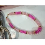 Pastel Pink Rondelle Necklace