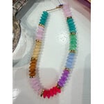 Multi Color Pastel Rondelle Necklace