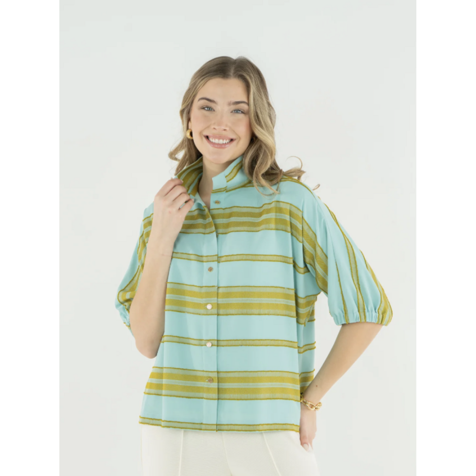 Emily McCarthy Emily McCarthy Bonny Top- Fringe Stripe