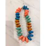Chunky Rondelle Necklace - Multi Mix
