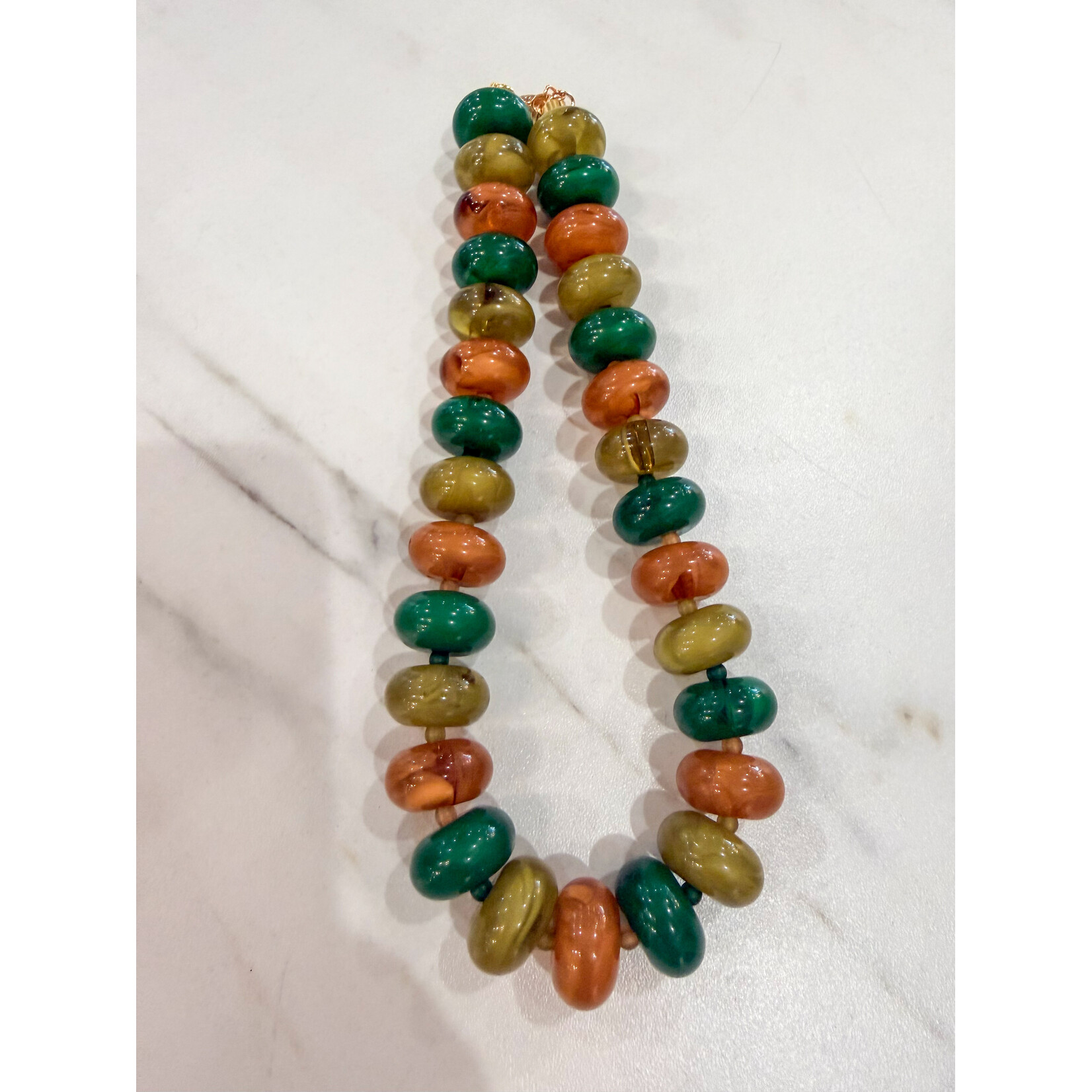Green + Brown Rory Mixed Necklace
