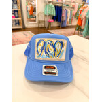 Hand painted Oyster Hat - Light Blue