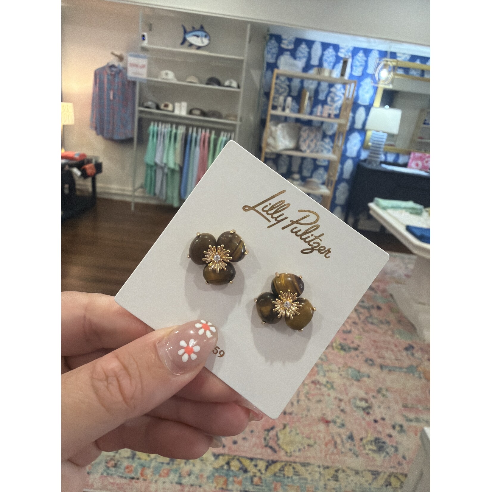 Lilly Pulitzer Lilly Pulitzer Camouflage Catwalk Earrings - Coco Beach