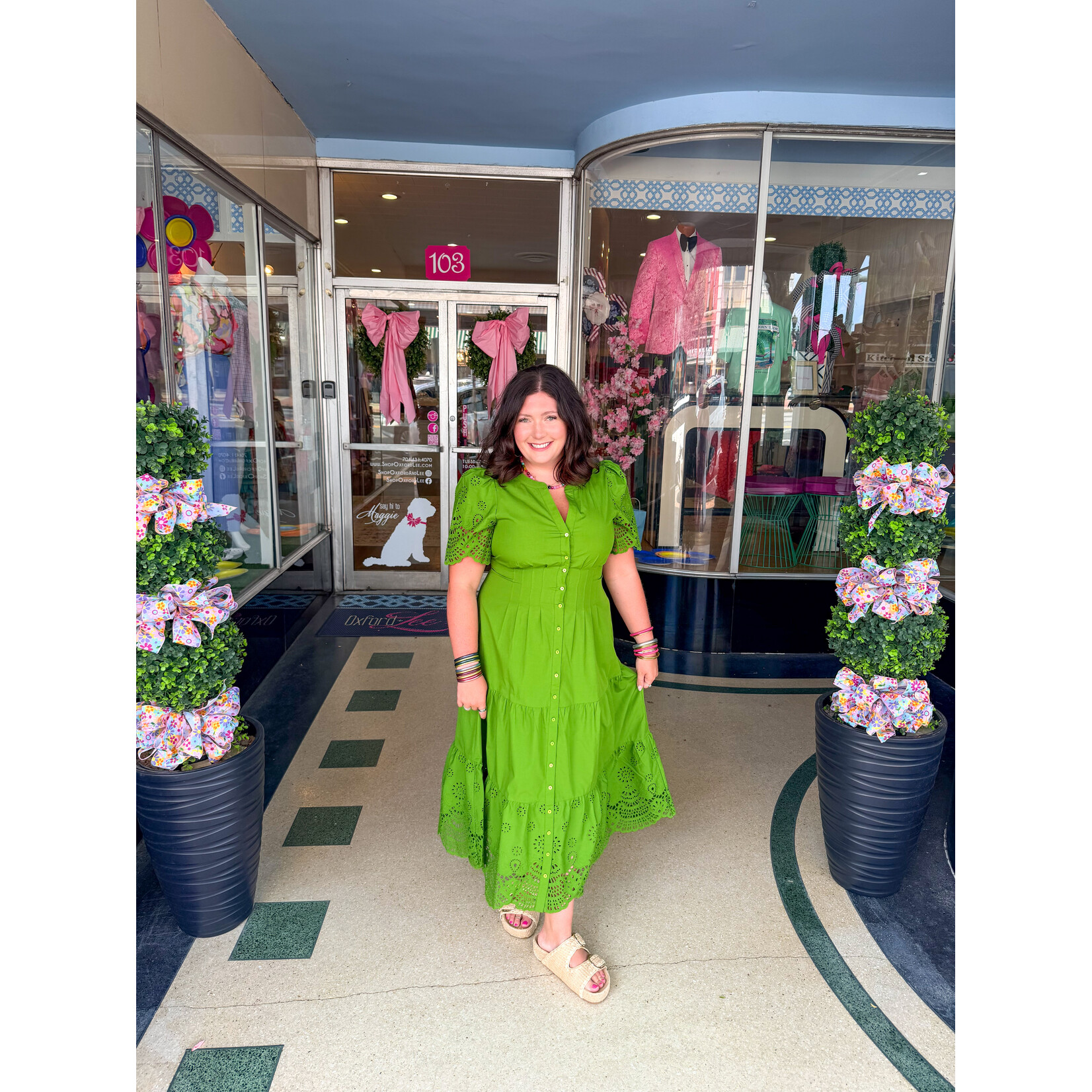 Lilly Pulitzer Lilly Pulitzer Wayland Midi dress- Oregano Scalloped