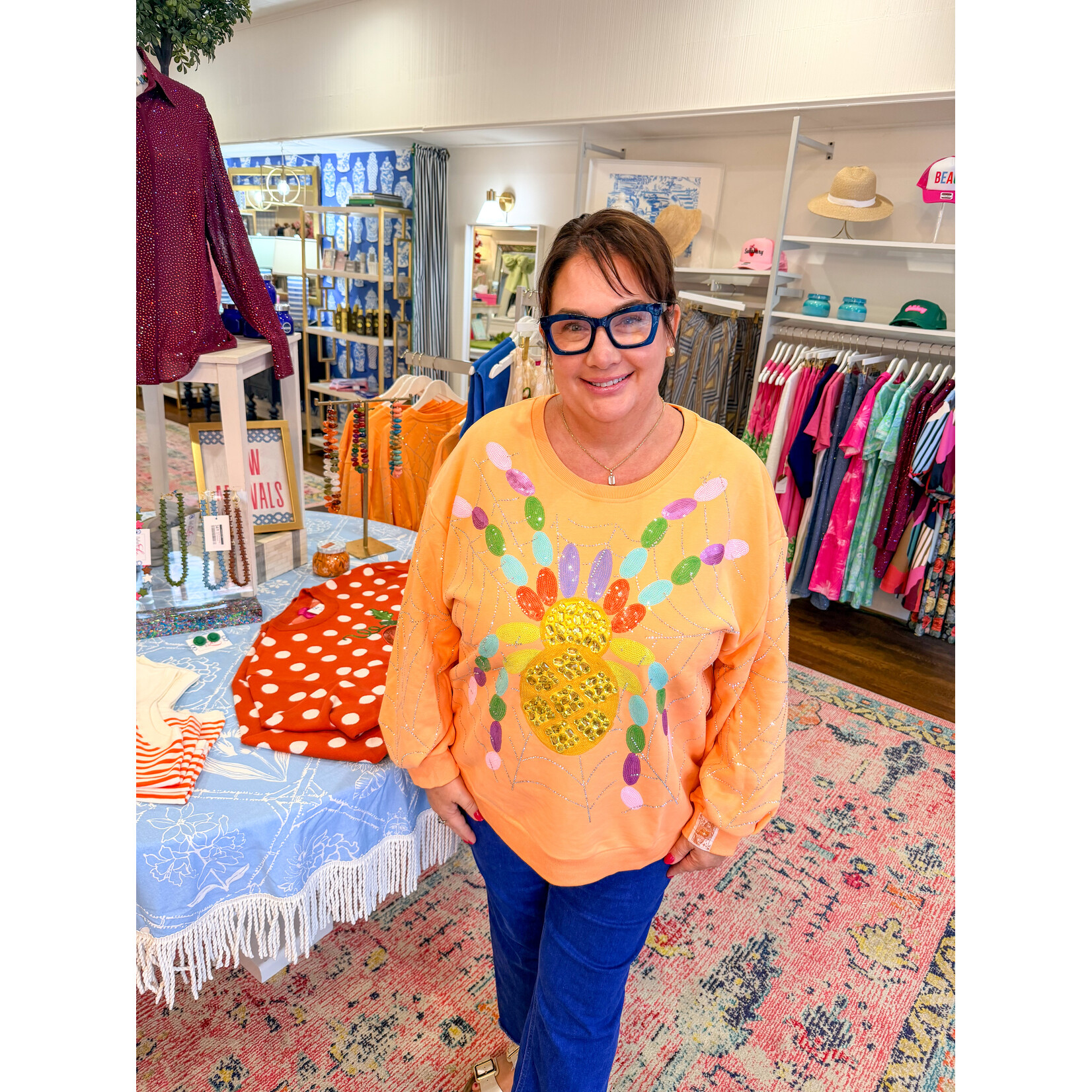 qos QOS Spider Web Sweatshirt