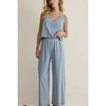 Z Supply Z Supply Sloane V-neck Denim Tank - Ocean Air Indigo